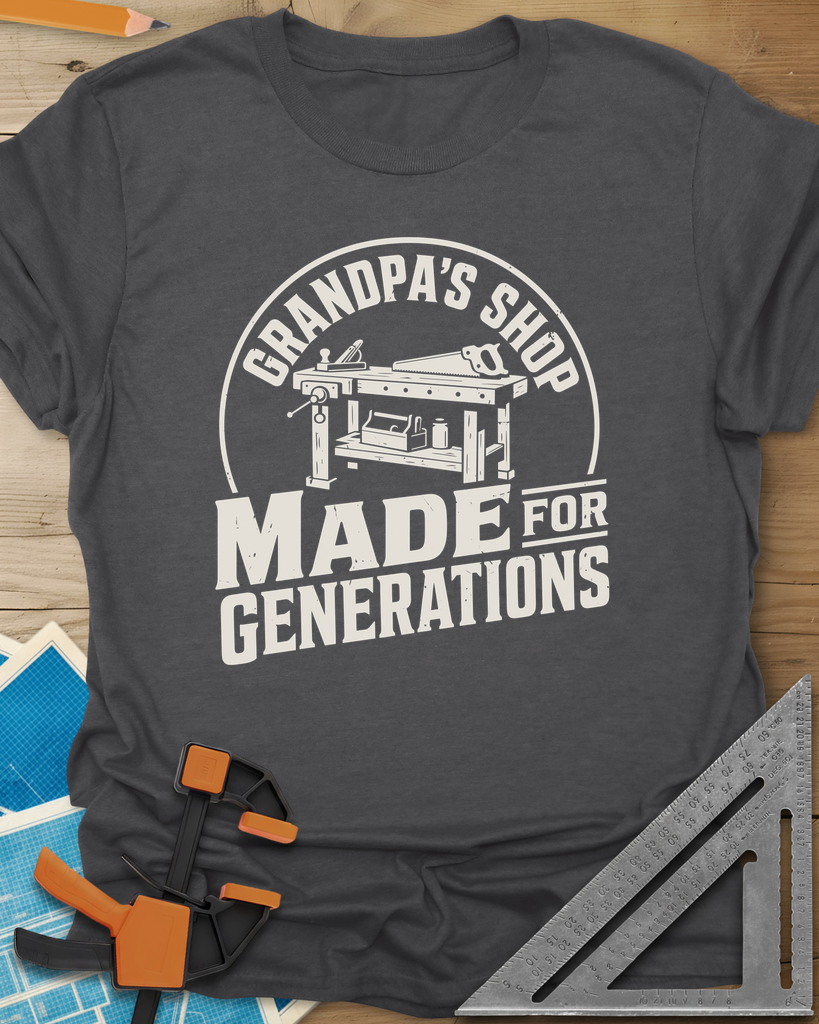 Grandpa'S Shop Tee — dark_heather