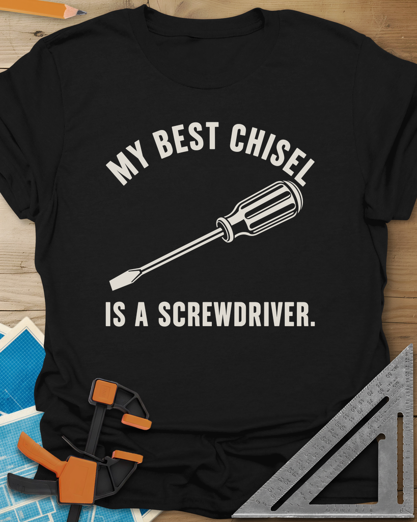 Chisel Screwdriver Tee — black