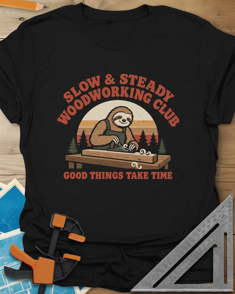 Slow Woodwork Tee — black