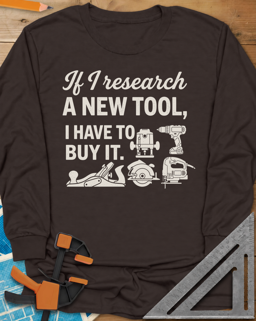 Research & Buy Long Sleeve Tee — dark_chocolate