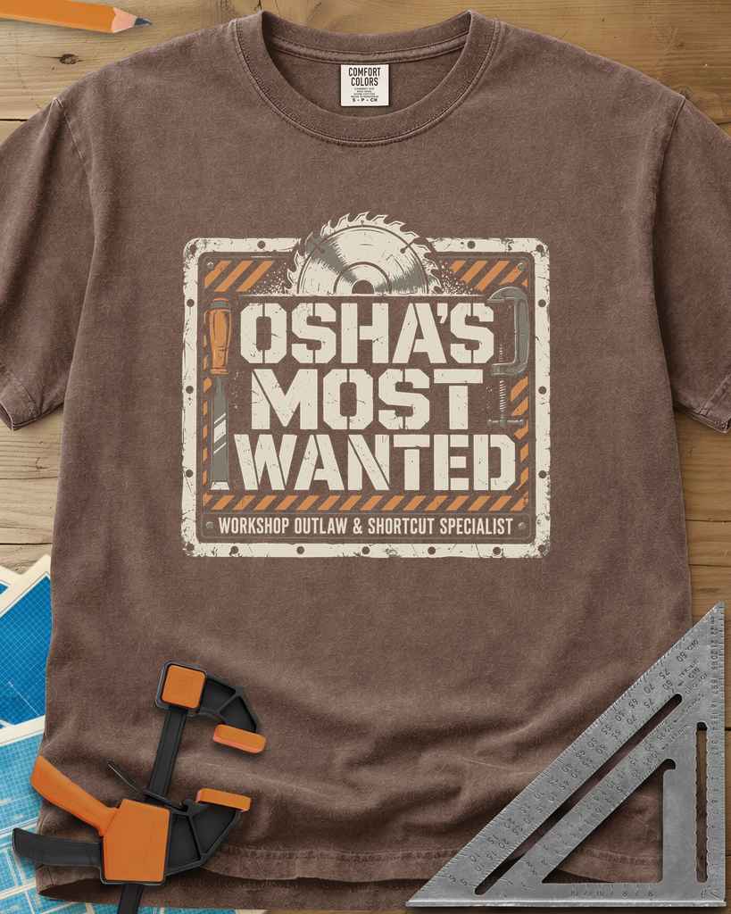 OSHA'S Most Wanted - Premium Heavyweight Tee — espresso