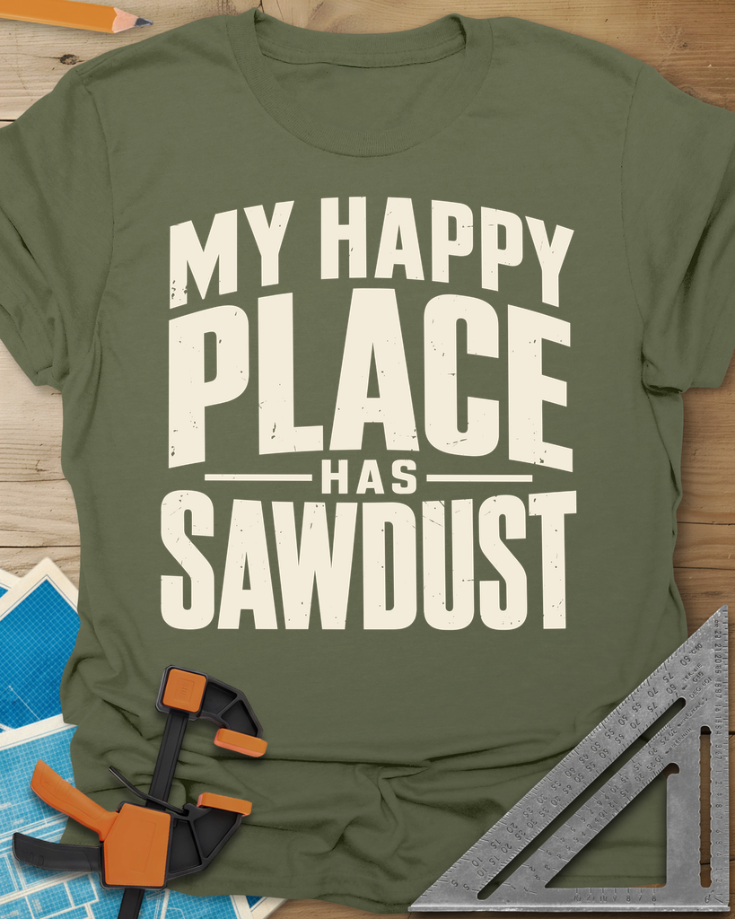 Happy Sawdust Tee — military_green