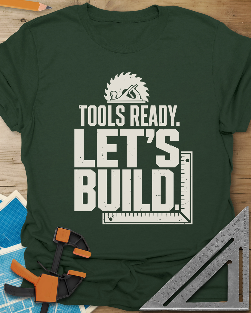 Let'S Build Tee — forest_green