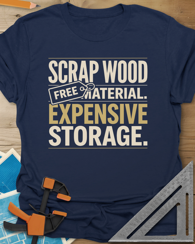 Free Material Expensive Storage Tee — navy