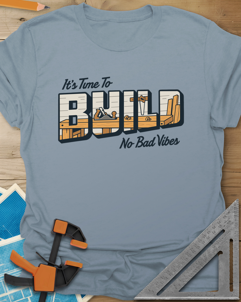 Build Time Tee — stone_blue