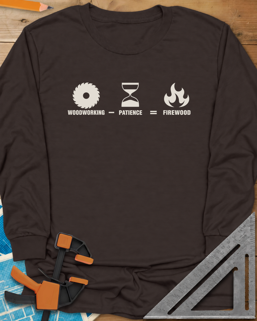 Patience Firewood Long Sleeve Tee — dark_chocolate