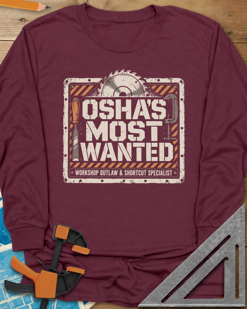 OSHA'S Most Wanted Long Sleeve Tee — maroon