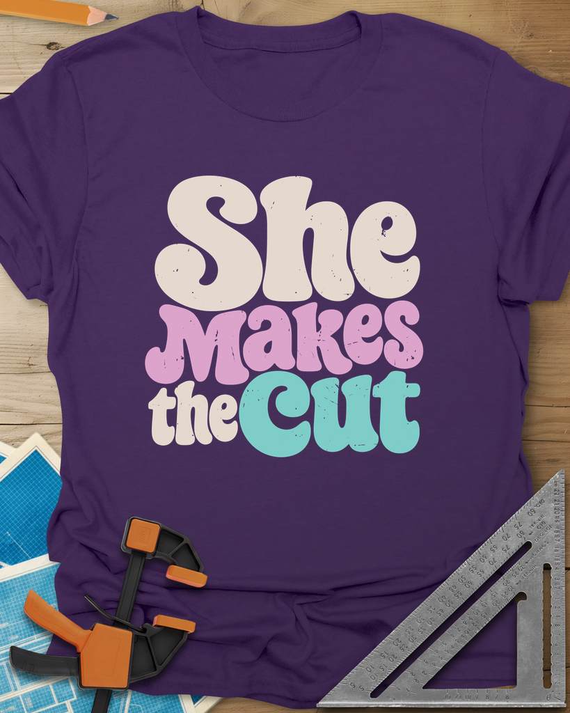 She Makes The Cut Tee — purple