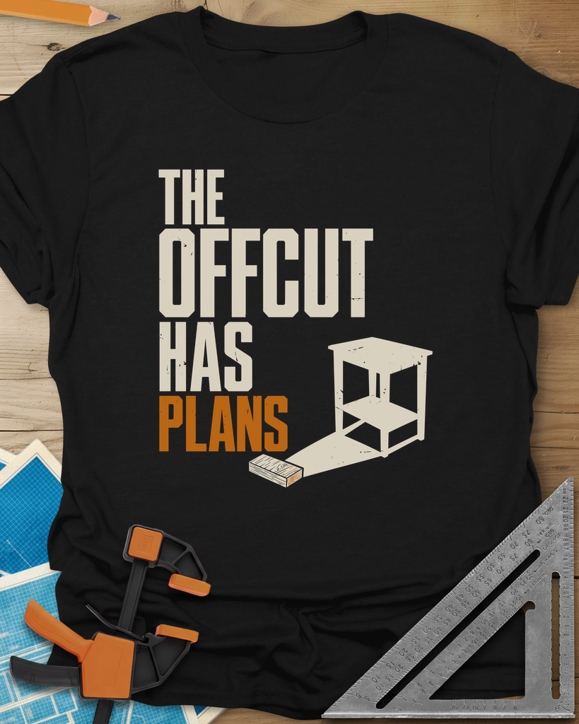 Offcut Plans Tee — black