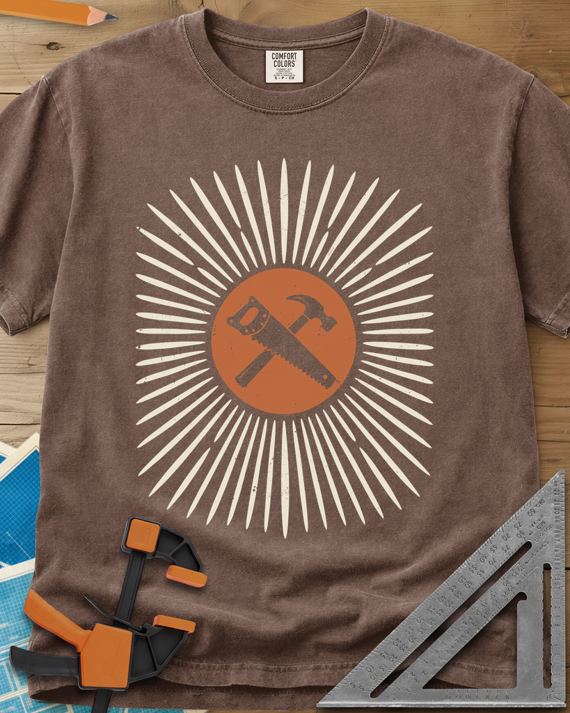 Saw & Hammer - Premium Heavyweight Tee — espresso