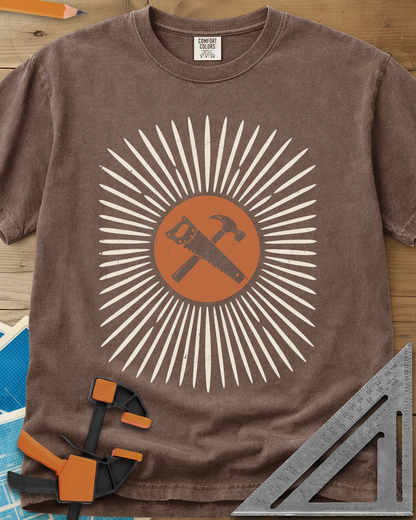 Saw & Hammer - Premium Heavyweight Tee — espresso