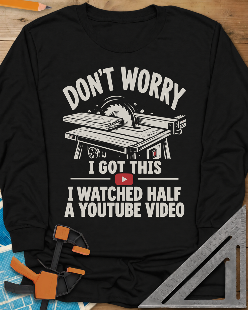 YouTube Video Long Sleeve Tee — black