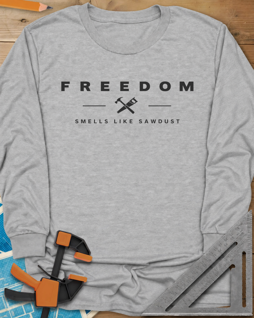 Sawdust Freedom Long Sleeve Tee — sport_grey