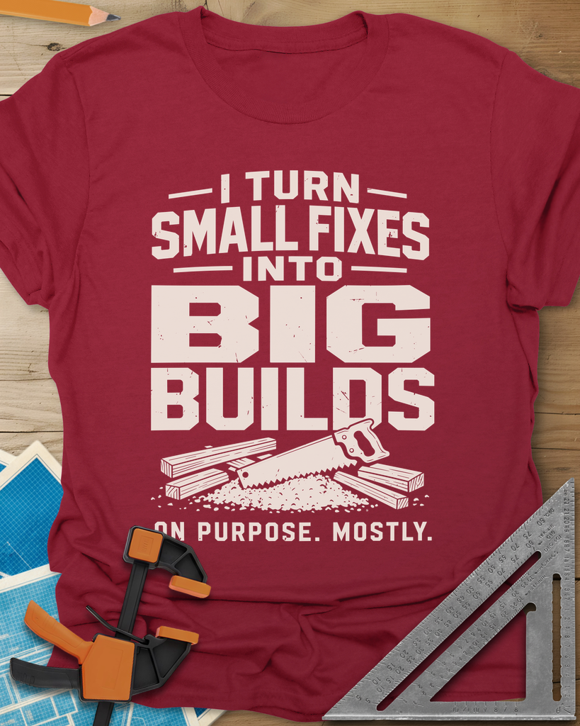 Big Builds Tee — cardinal_red
