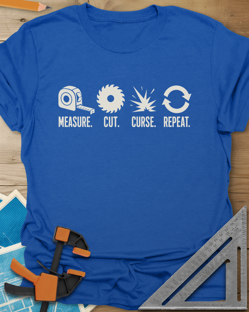 Measure Cut Repeat Tee — royal