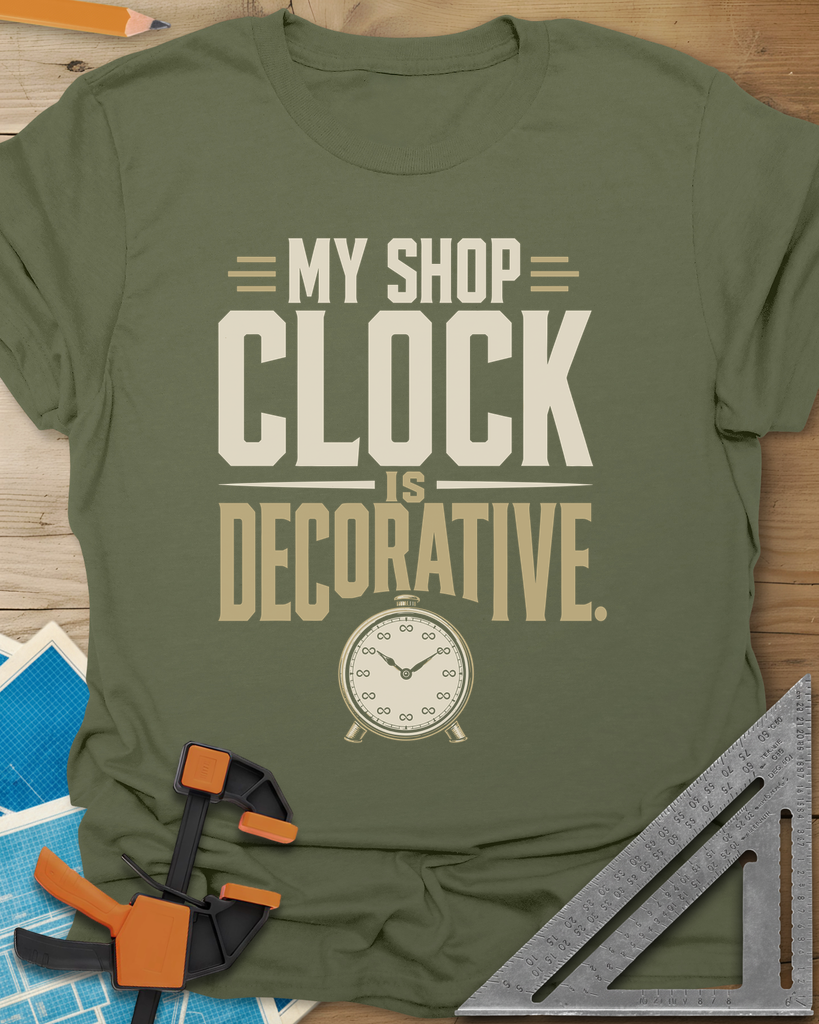 Decorative Clock Tee — military_green