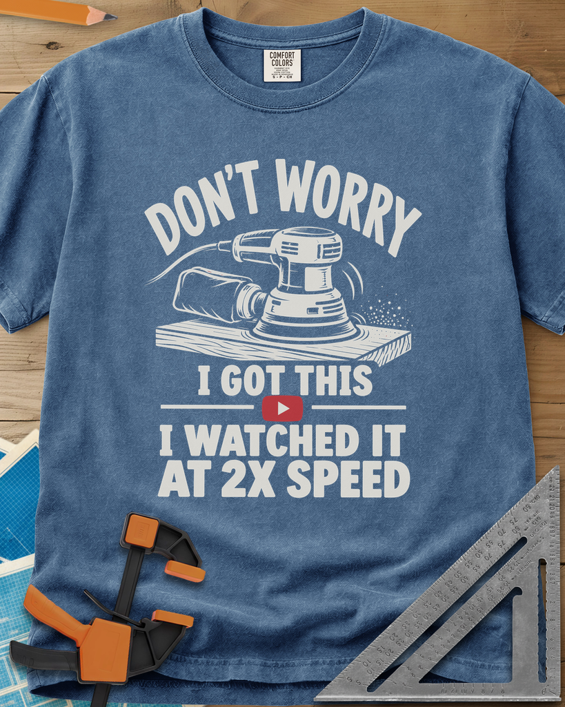 2x Speed - Premium Heavyweight Tee — blue_jean