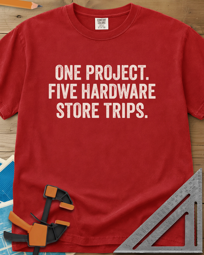Five Store Trips - Premium Heavyweight Tee — red