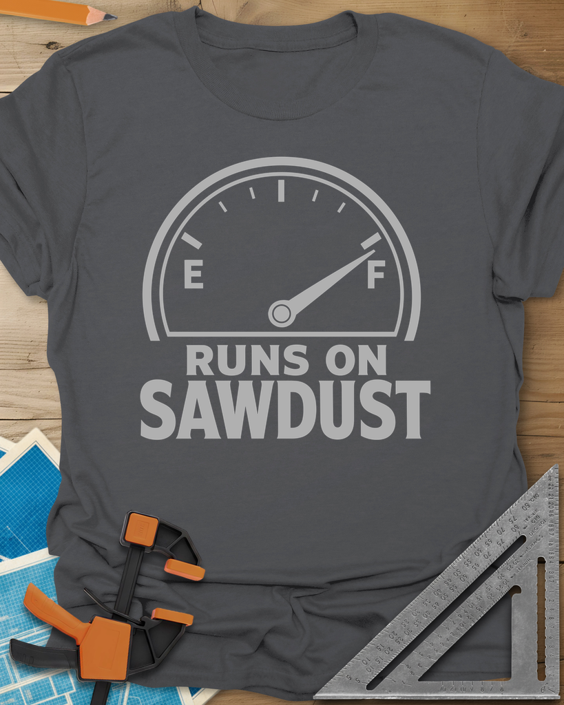 Sawdust Power Tee — charcoal