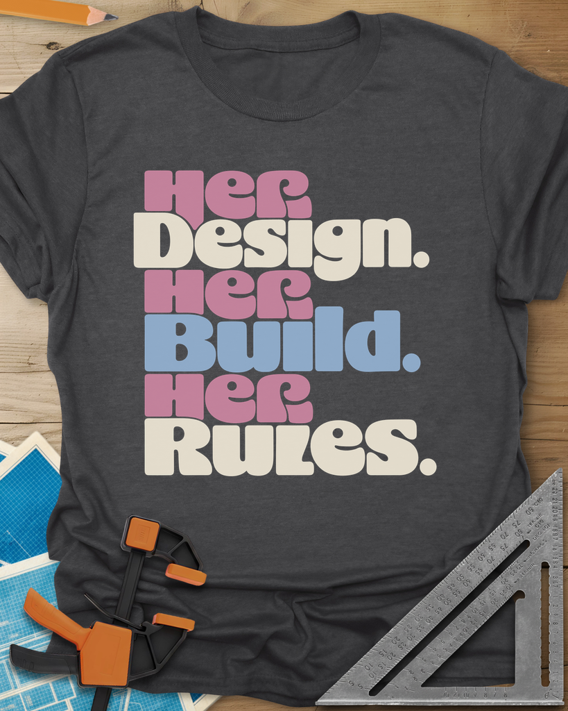 Her Rules Tee — dark_heather_grey