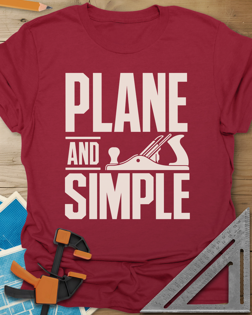 Plane & Simple Tee — cardinal_red