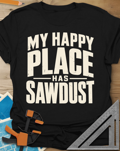 Happy Sawdust Tee — black