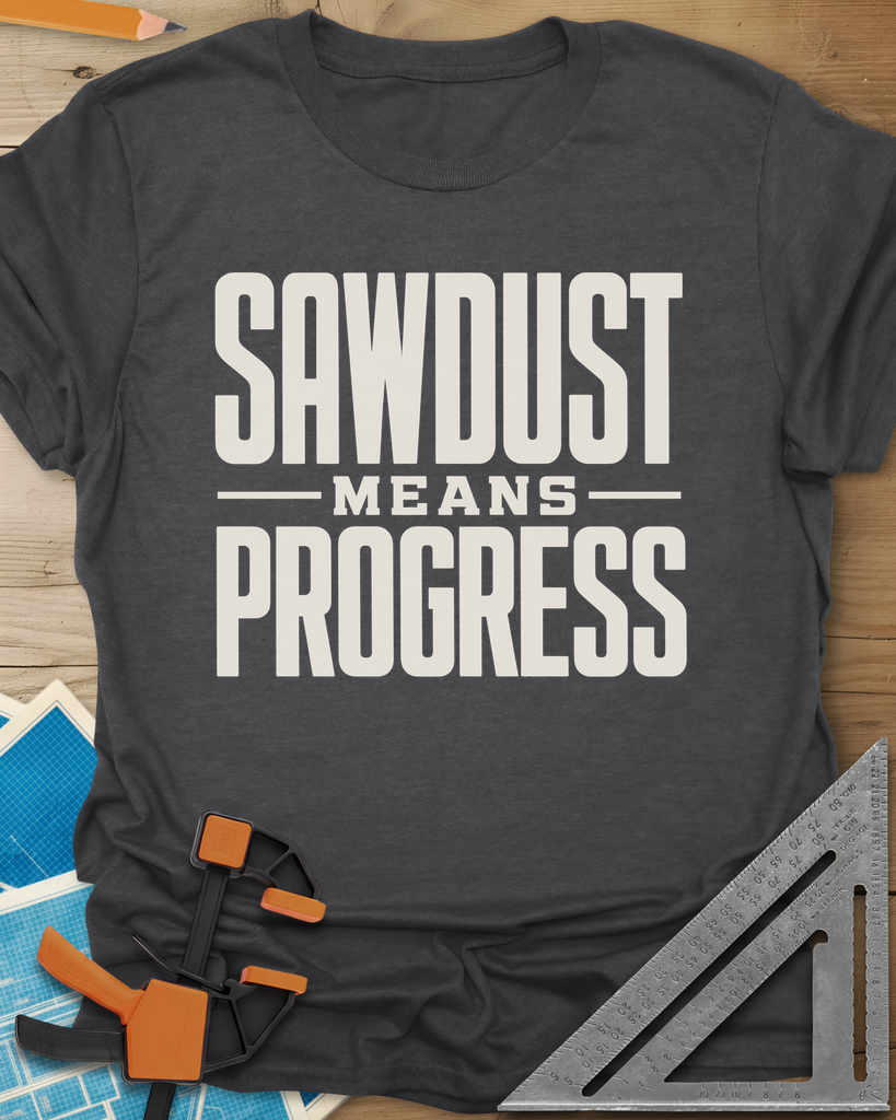Sawdust Progress Tee — dark_heather_grey