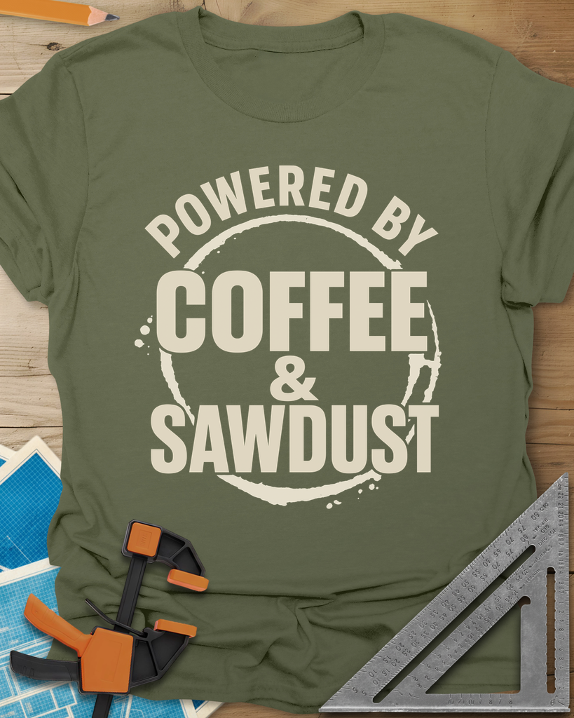 Coffee & Sawdust Tee — military_green