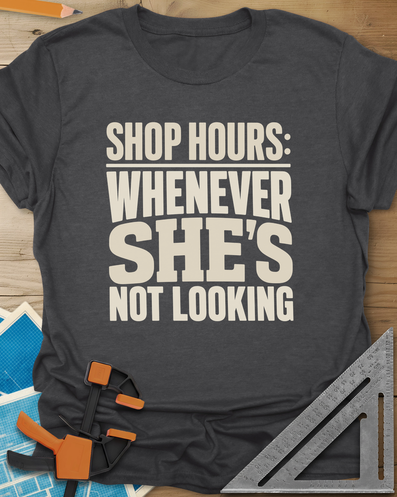 Shop Hours Tee — dark_heather_grey