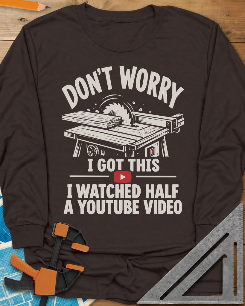 YouTube Video Long Sleeve Tee — dark_chocolate