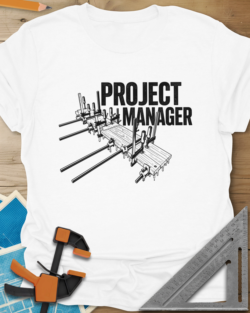Project Manager Tee — white