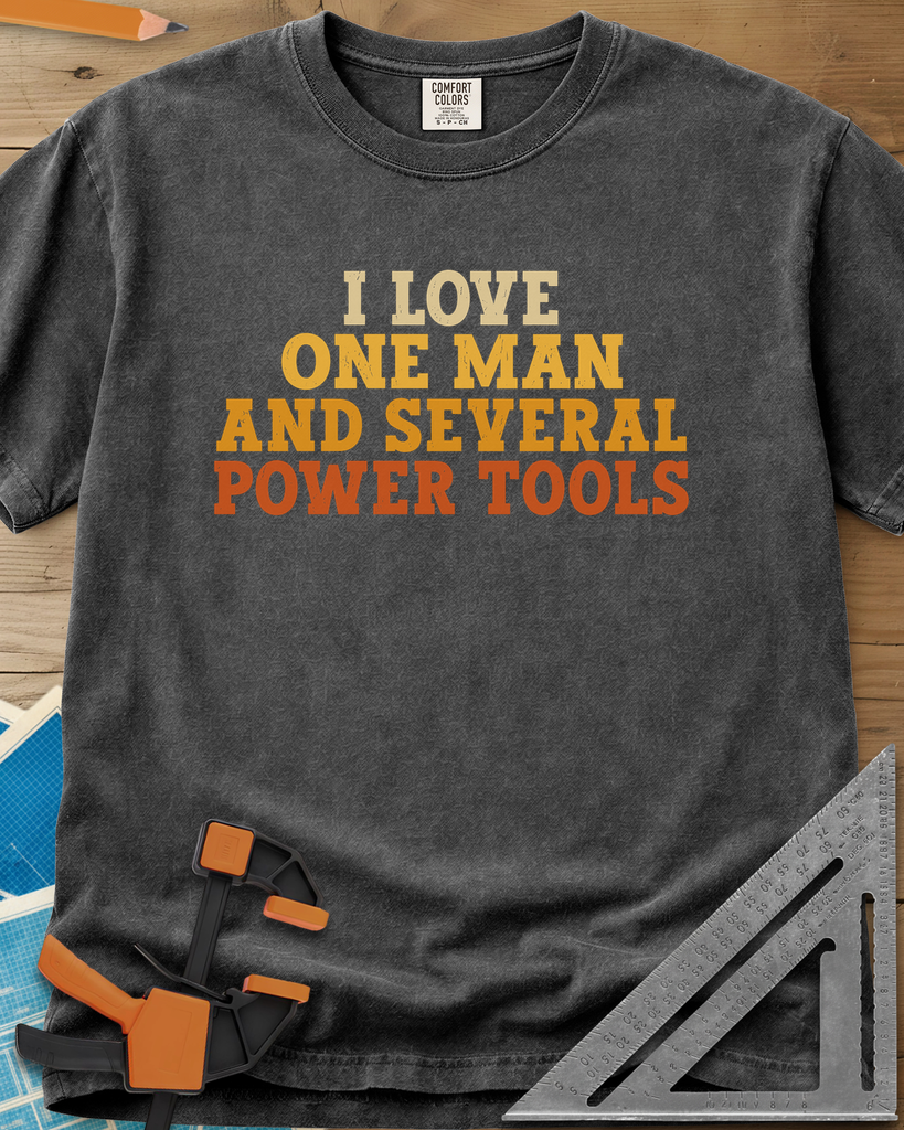 Love & Power Tools - Premium Heavyweight Tee — pepper