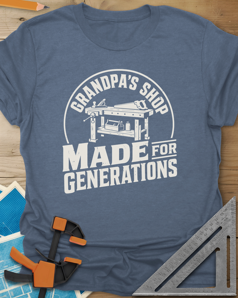 Grandpa'S Shop Tee — heather_indigo