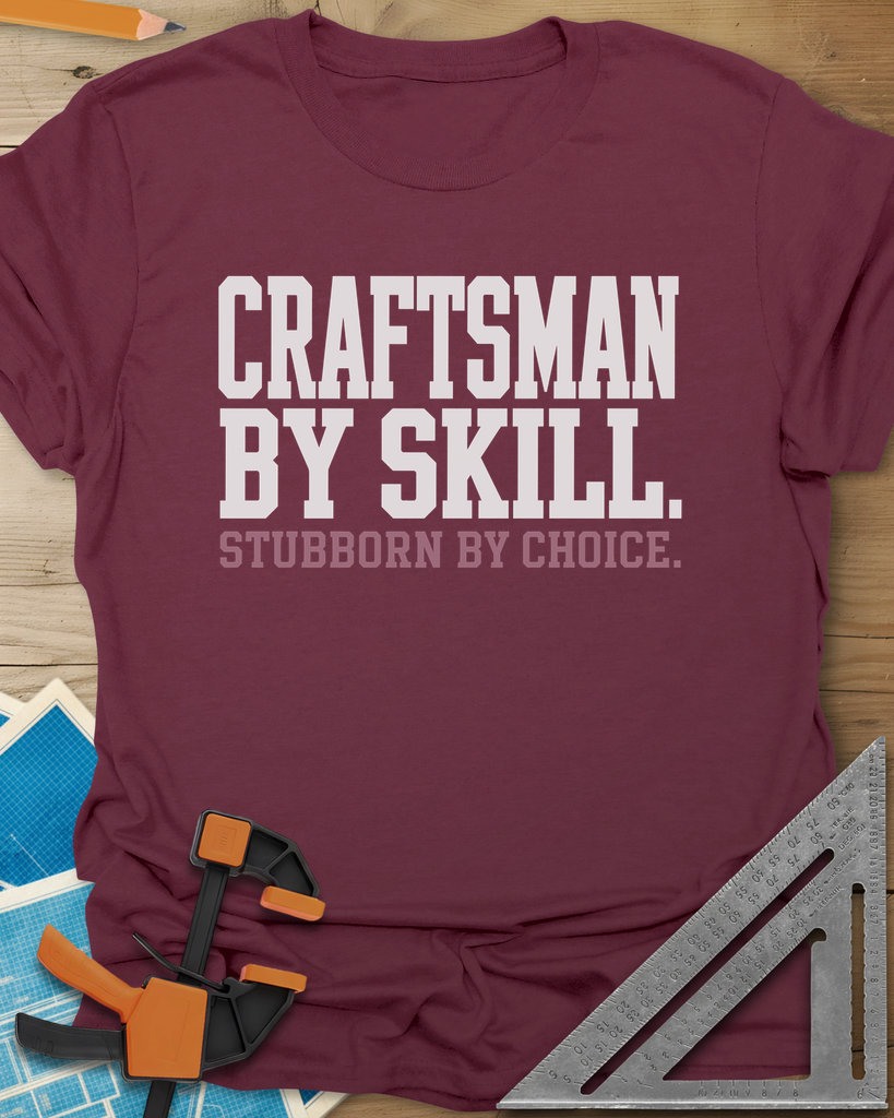 Craftsman Skill Tee — maroon