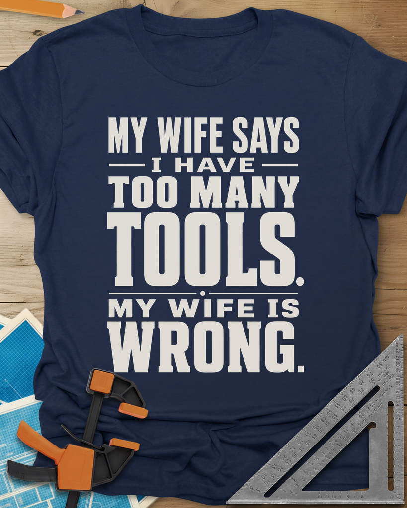Too Many Tools Tee — navy