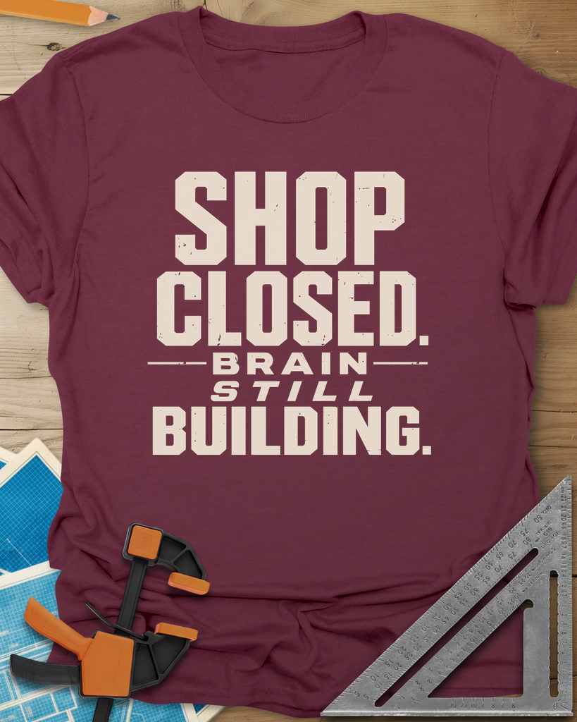 Brain Building Tee — maroon