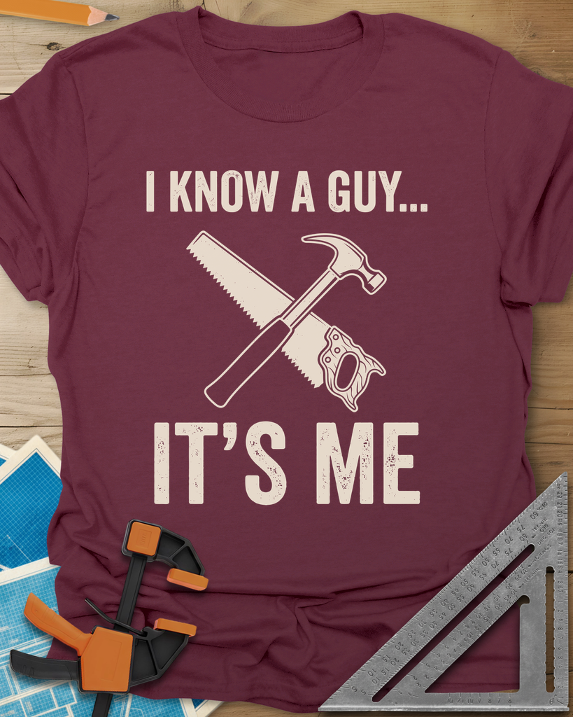 I Know A Guy Tee — maroon