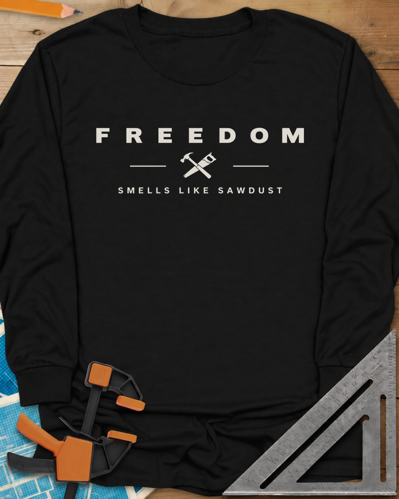 Sawdust Freedom Long Sleeve Tee — black