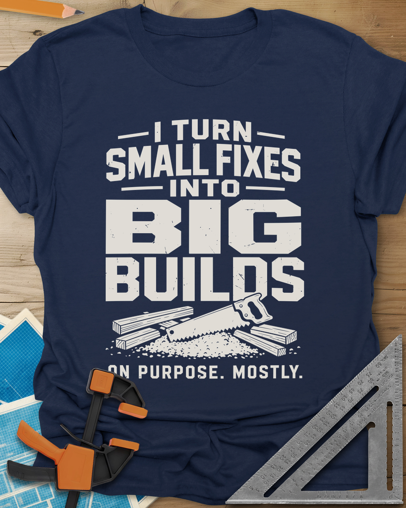Big Builds Tee — navy