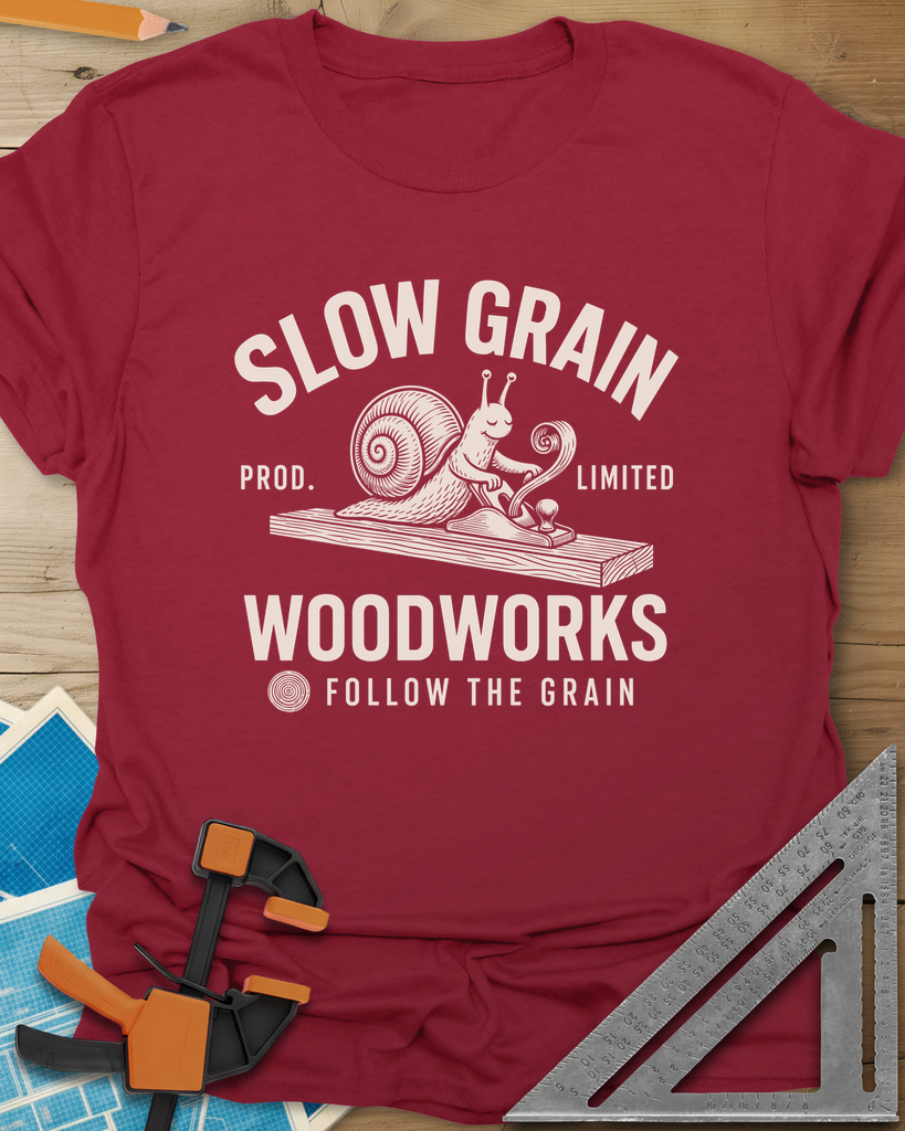 Slow Grain Tee — cardinal_red