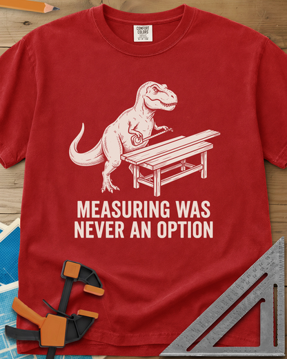 Dino Measuring - Premium Heavyweight Tee — red