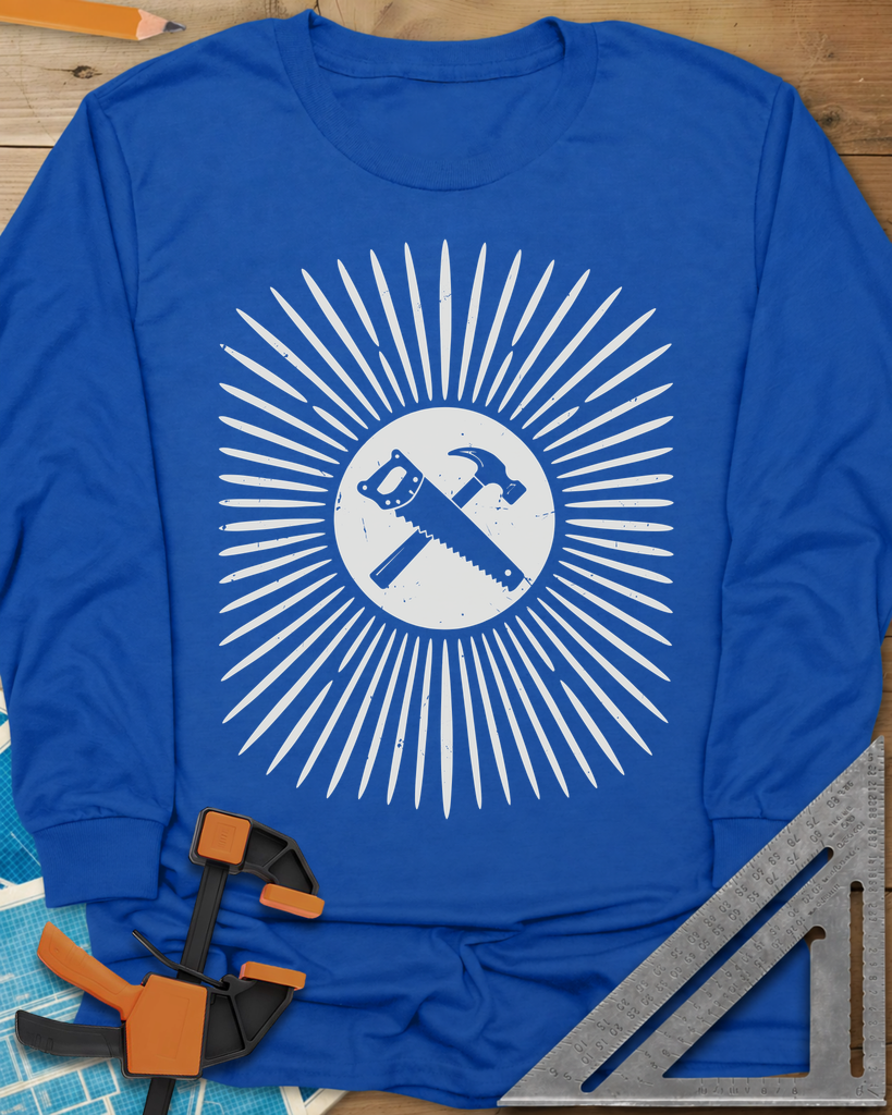 Saw & Hammer Long Sleeve Tee — royal