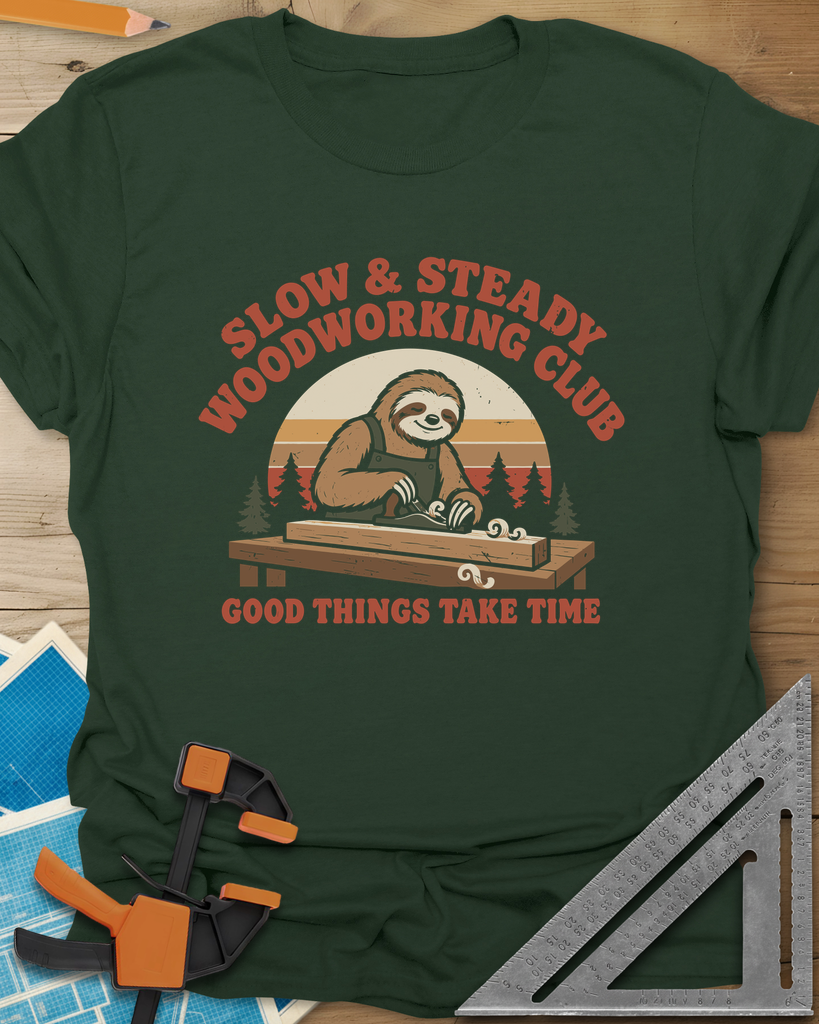 Slow Woodwork Tee — forest_green