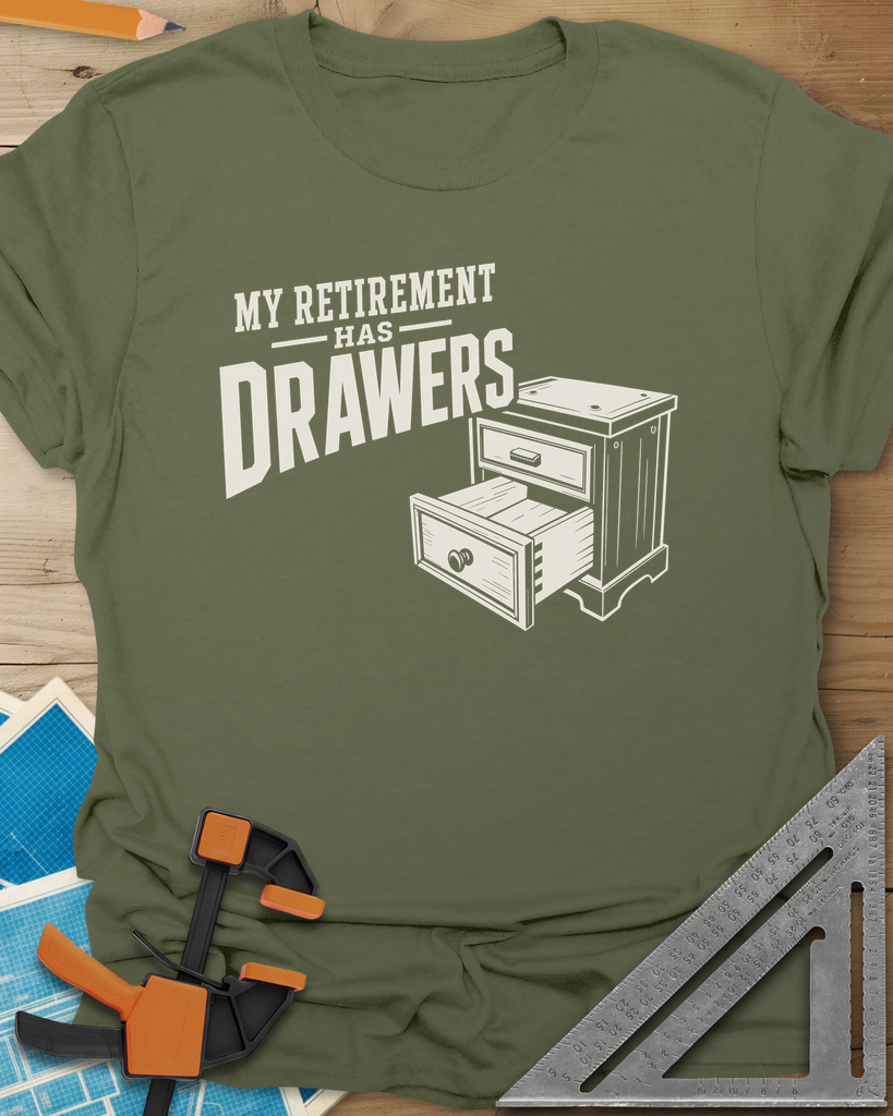 Retirement Drawers Tee — military_green