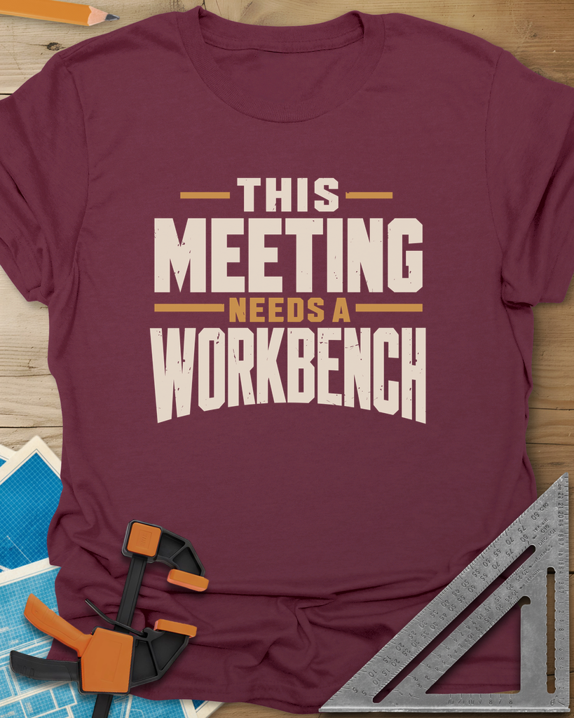 Meeting Workbench Tee — maroon