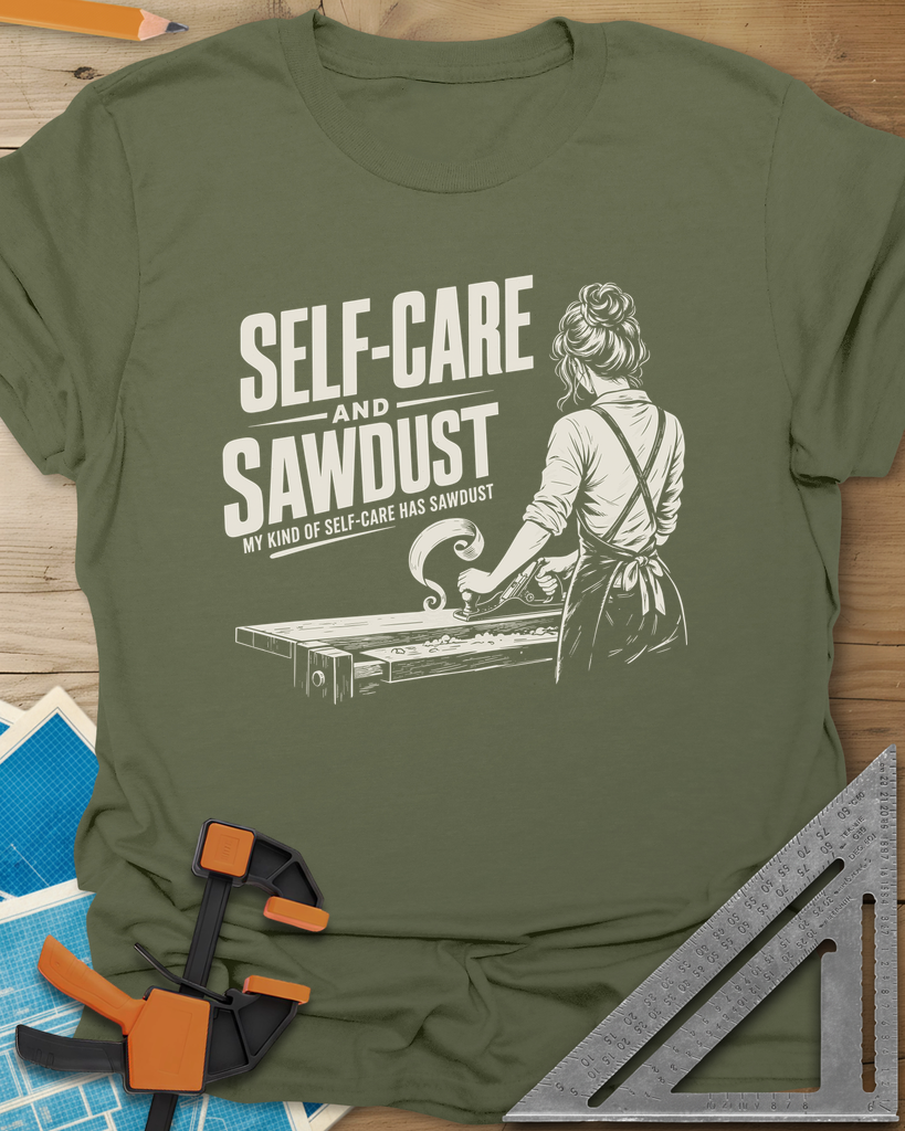 Self-Care & Sawdust Tee — military_green