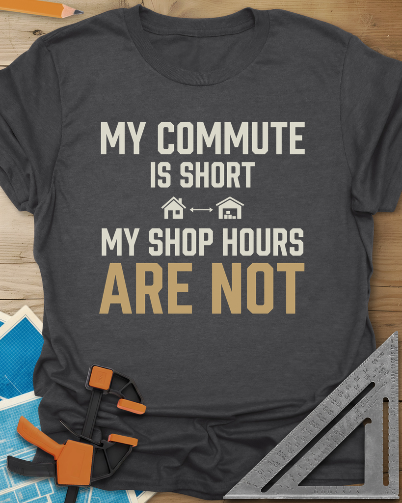My Commute Is Short Tee — dark_heather_grey