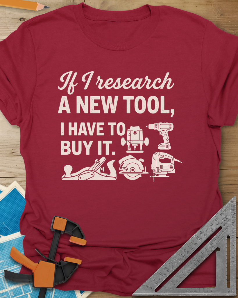 Research & Buy Tee — cardinal_red