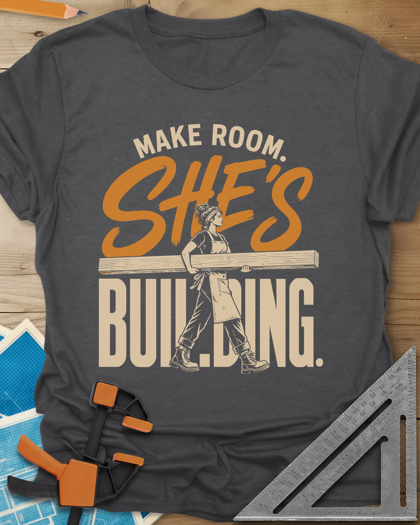 She'S Building Tee — dark_heather