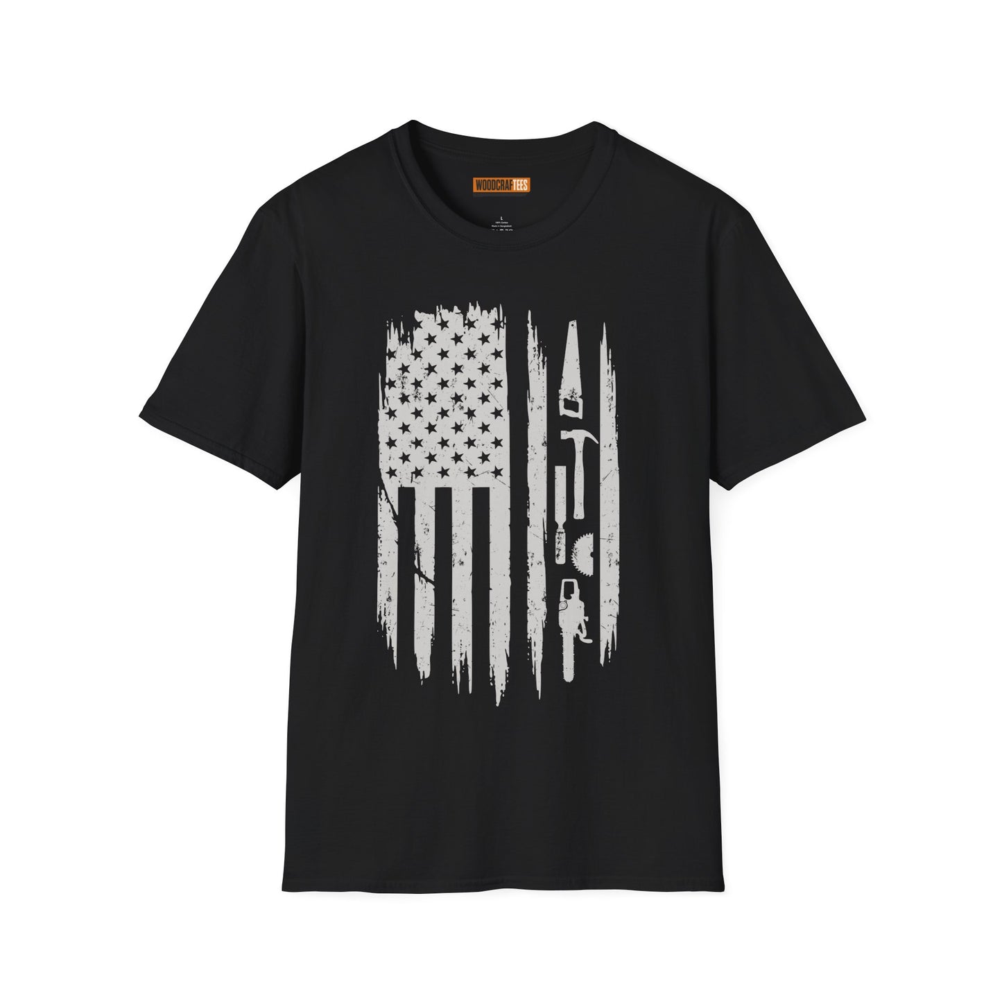 Patriotic Woodworker Flag Tee